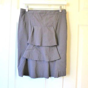 BUFFALO Casual Pencil Skirt w Raw Hem Back Flounce